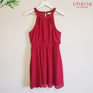 Monteau Los Angeles | Red Cocktail Dress - Large